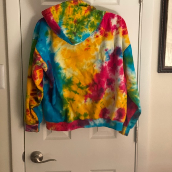 Fun multicolored tie die hoodie 💙💛💚🧡💜❤️ - Picture 2 of 2